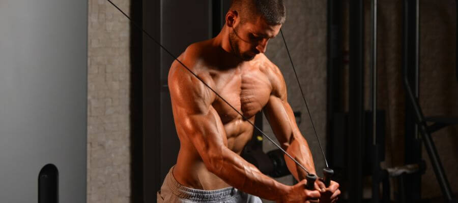 Abs Workout With Cable Machine in man